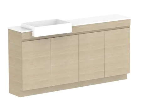 Glacier Caesarstone finish Lite SR All Door Tro 1800WK L CS 