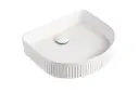 Arch Fluted Above Counter Basin Glss Wht