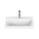 Courage Semi Inset Basin Matte White 