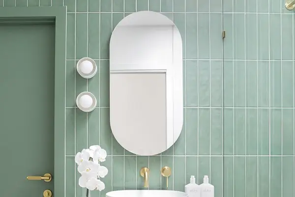 Pill Polished Edge Mirror 450 x 900 