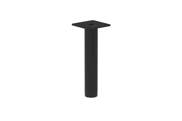 Round Adjustable Vanity Legs 150 Black 