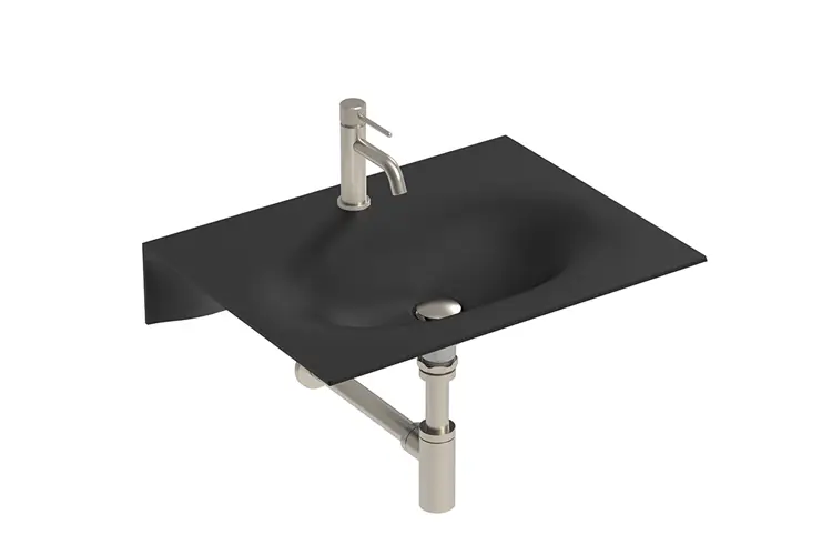 Veil Wall Basin 600 Matte Black 0TH 