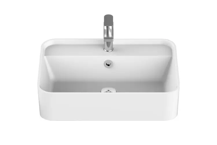 Miya Semi Recessed 550 Basin Gloss White 