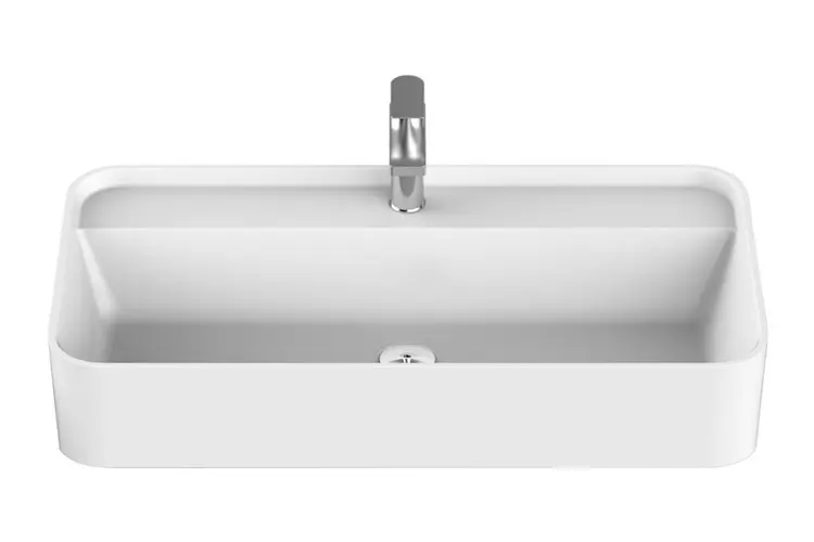 Miya Semi Recessed 750 Basin Matte White 