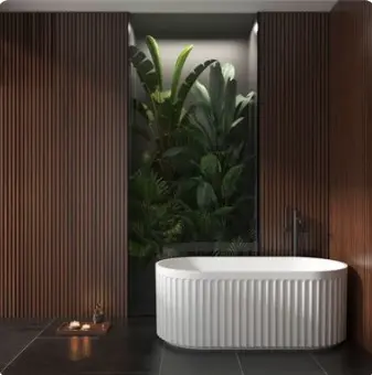 1700x800x580mm Matte White Freestanding Bathtub 