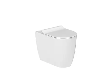 Moon Toilet Floor Mount Set Gloss White 