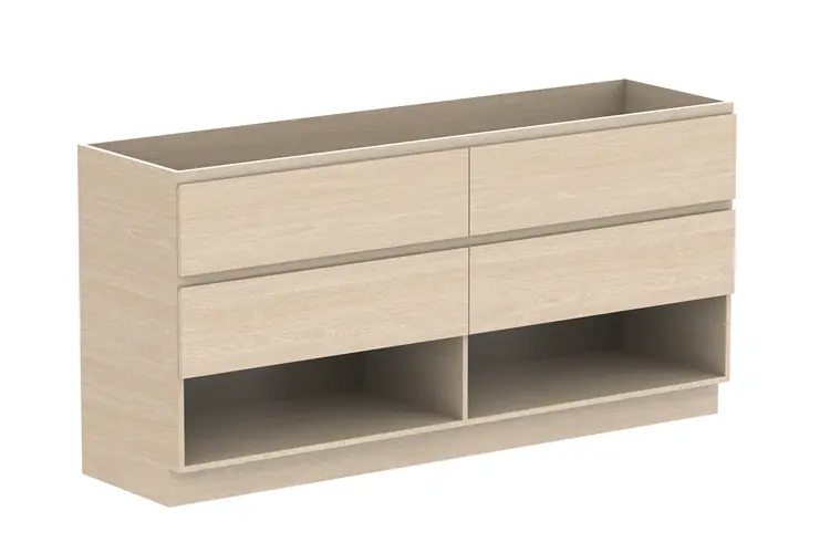 Glacier Lite Shelf Twin 1800 With Kickboard S No Top