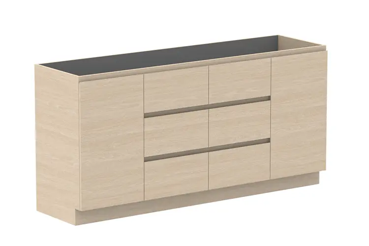 Glacier Lite Hamper Trio 1800 With Kickboard S No Top