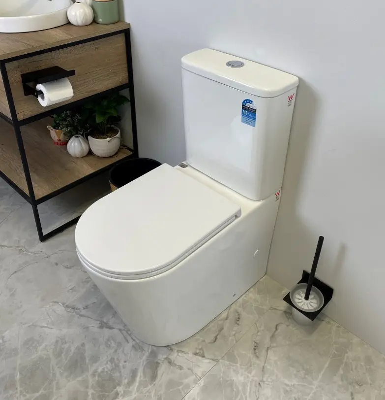 VERA 670*360*850mm Gloss White Tornado Flushing Back to Wall Two-piece Toilet Suite 
