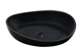 CETO Waverly Solid Surface MATTE BLACK Stone Basin