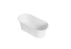 CETO Harrington Solid Surface Stone Matte White Bath with Overflow SPOS-60