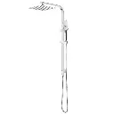 10" Chrome Square Shower Station Top Water Inlet