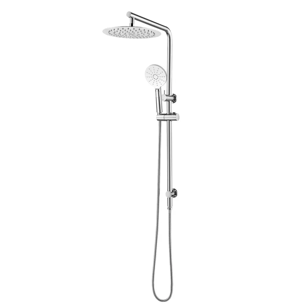 10'' Chrome Right Angle Round Shower Station Top Inlet