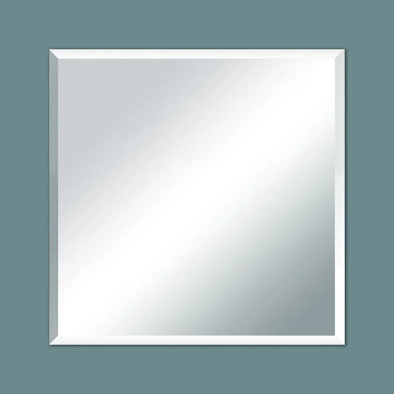 Plain Square Bevel Edge mirror with Vinyl backing and neutral cure silicone