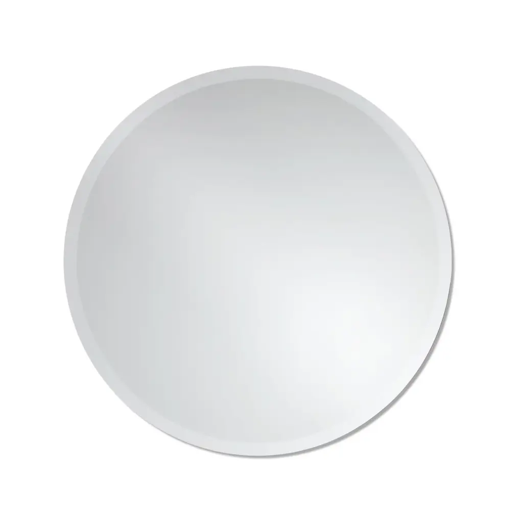 Bevel Edge Round Plain Mirror