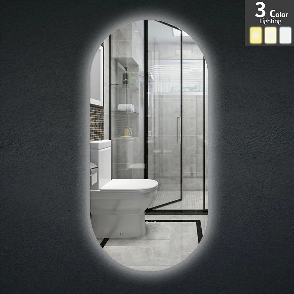 450x900mm Olivia Oval Backlit LED Mirror