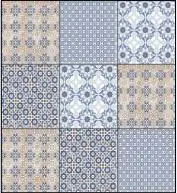 COTTO GEOBRIGHT GLOSS BLUE MOSAIC TILES 98x98mm