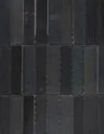 SW SASSO MARBLE/GLASS MIX BLACK MOSAIC TILES 23.5x100mm