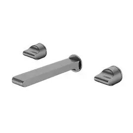 PEARL GUN METAL WALL BASIN SET GUN METAL