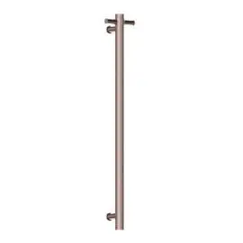 HEATED VERTICAL BRUSHED BRONZE TOWEL RAIL BRUSHED