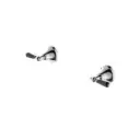 YORK WALL TOP ASSEMBLIES WITH BLACK PORCELAIN LEVER CHROME 