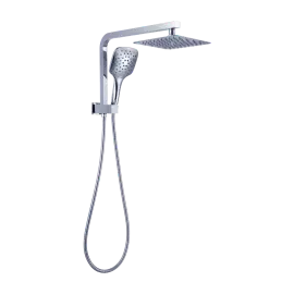 CELIA 2 IN 1 CHROME TWIN SHOWER CHROME
