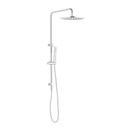 DOLCE ROUND CHROME TWIN SHOWER WITH SLIM HAND SHOWER CHROME