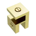 OVER-PANEL BRUSHED GOLD GLASS TO GLASS FITTING 10MM