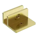SHOWER F BRUSHED GOLD BRACKET GLASS 10MM