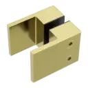 SHOWER BRUSHED GOLD KNOB HANDLE SQUARE