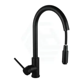 Round Black Pull Out Kitchen Sink Mixer Tap