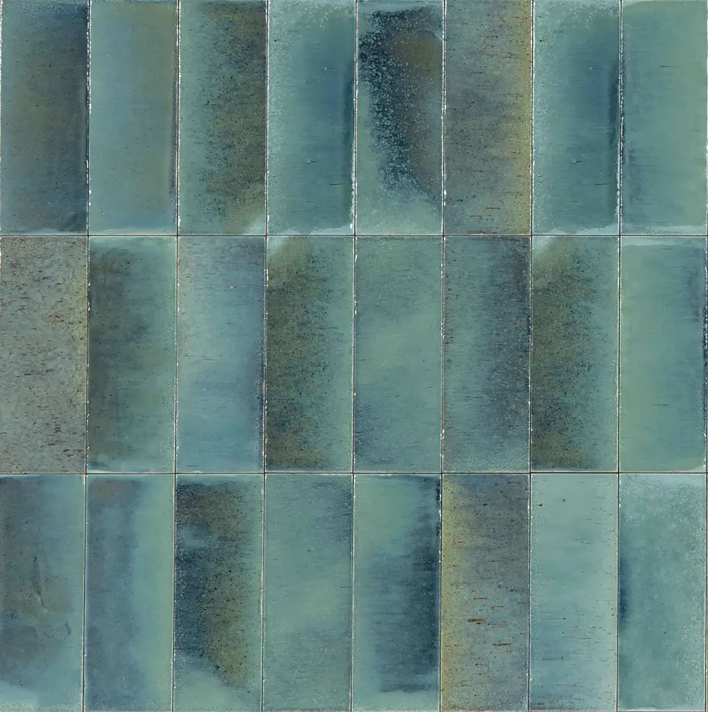 Ragno Gleeze Turchese Blue Gloss Floor Tiles 75x200