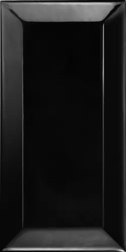 PEARL KIWI GLOSS BLACK BEVELLED WALL TILES 75x150mm