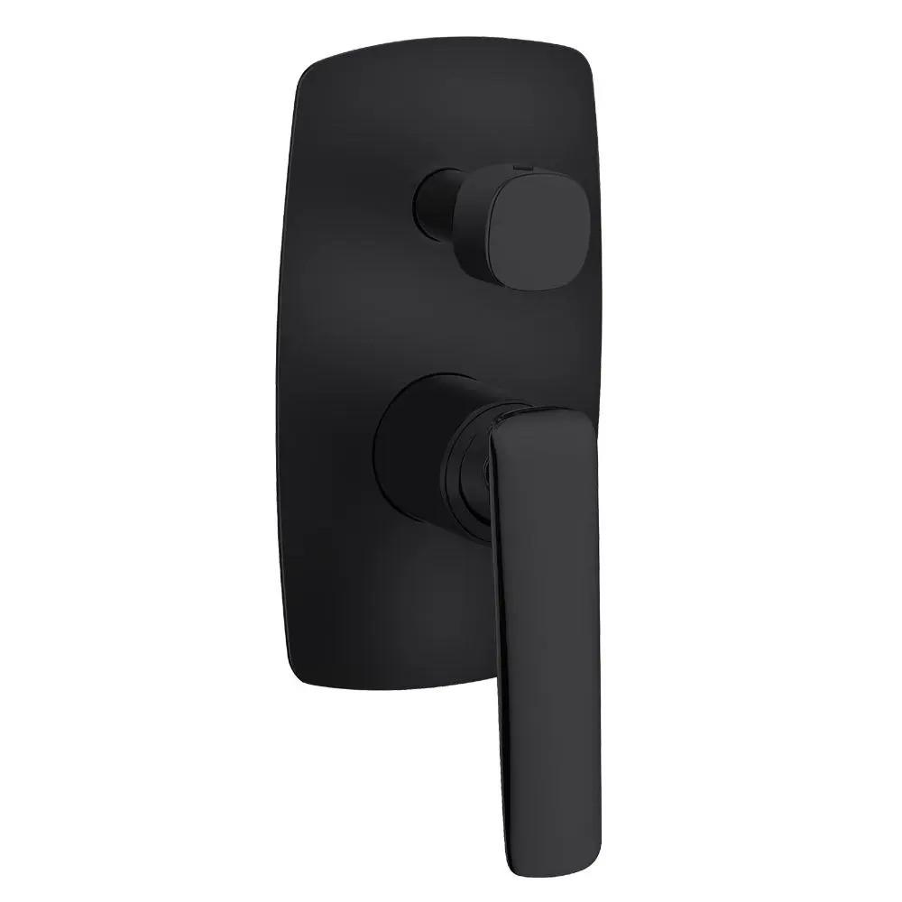 Bellino Matte Black Wall Mixer with Diverter 