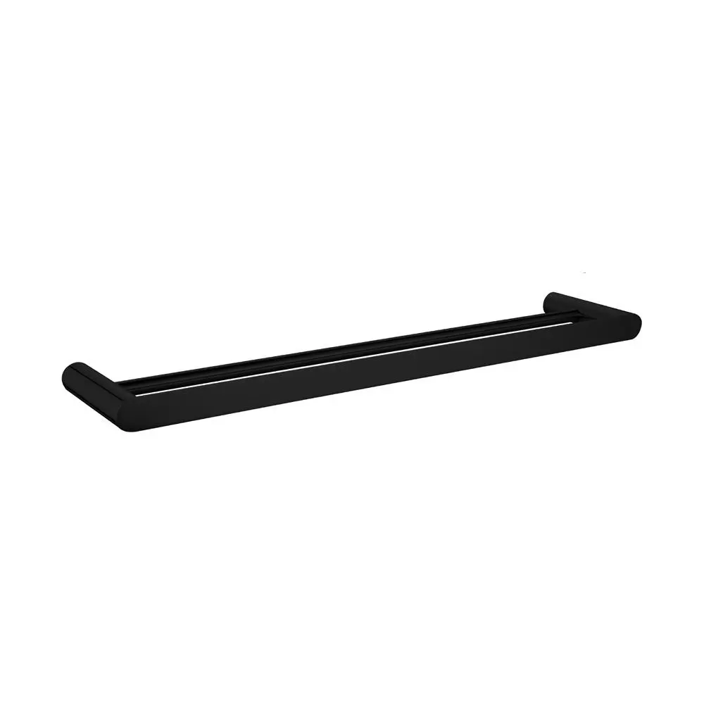 Bellino Matte Black 600mm Double Towel Rail 