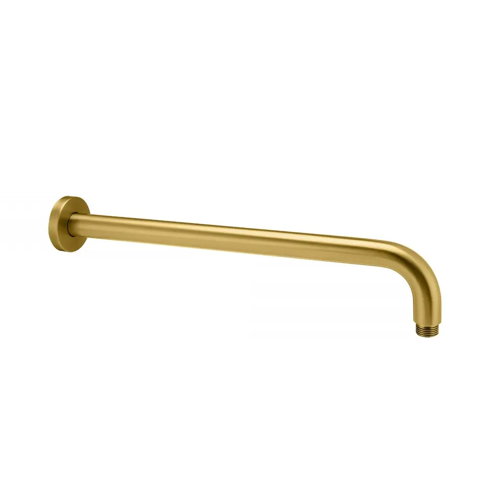 400mm Brushed Brass Wall Shower Arm 