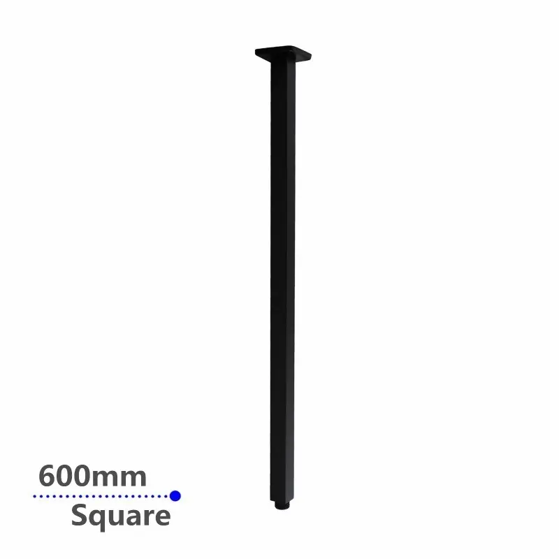 Square Black Ceiling Shower Arm 600mm