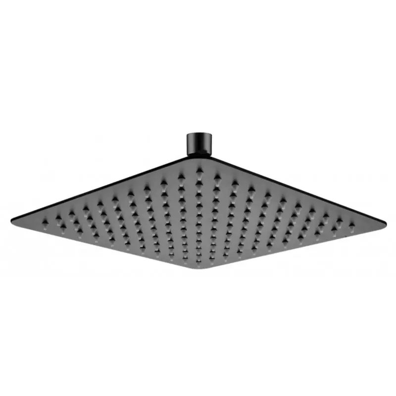 Black Super-slim Square Rainfall Shower Head 250mm