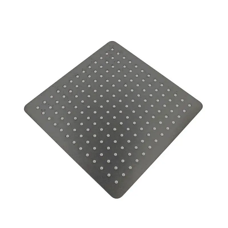 Super-slim Square Gunmetal Rainfall Shower Head 300mm