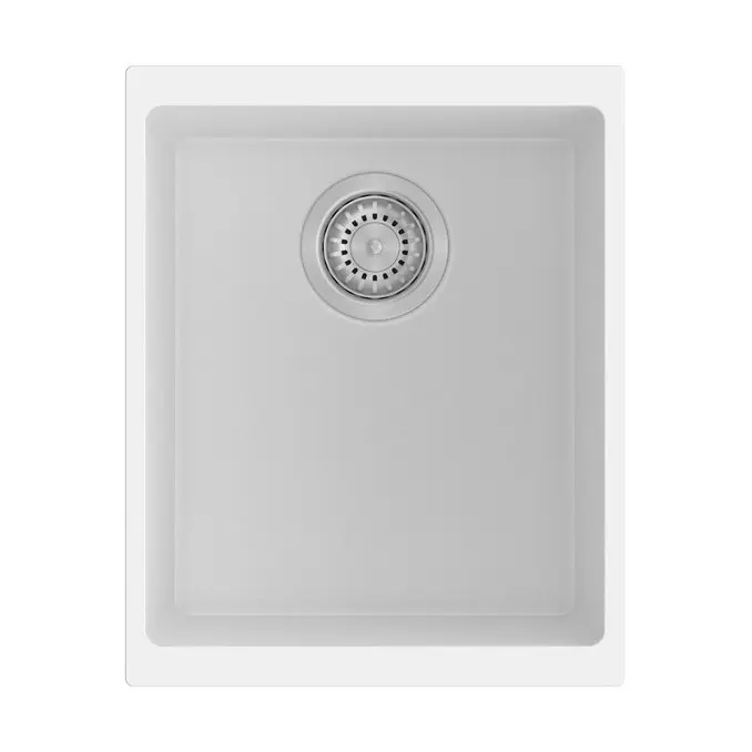 370x460x220mm White Granite Single Bowl Kitchen Sink