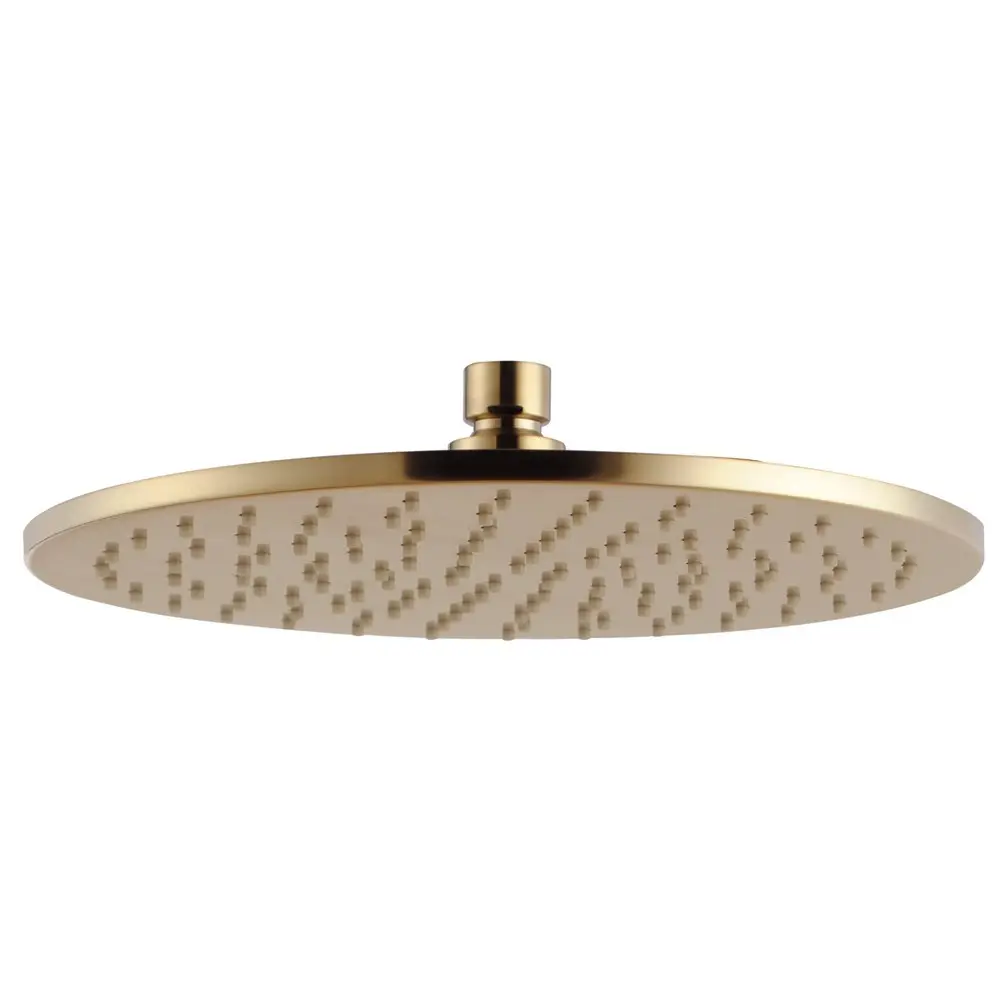 Round Brushed Brass Shower Head – 250mm
