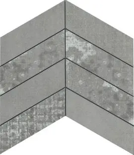 CAPUCIINO NETWORK CHEVRON GREY FLOOR TILES 60x170mm
