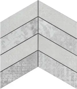 CAPUCIINO NETWORK CHEVRON WHITE FLOOR TILES 60x170mm