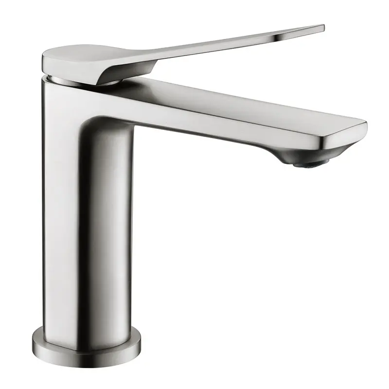 RUSHY - Brushed Nickel Basin Mixer Tap Short
