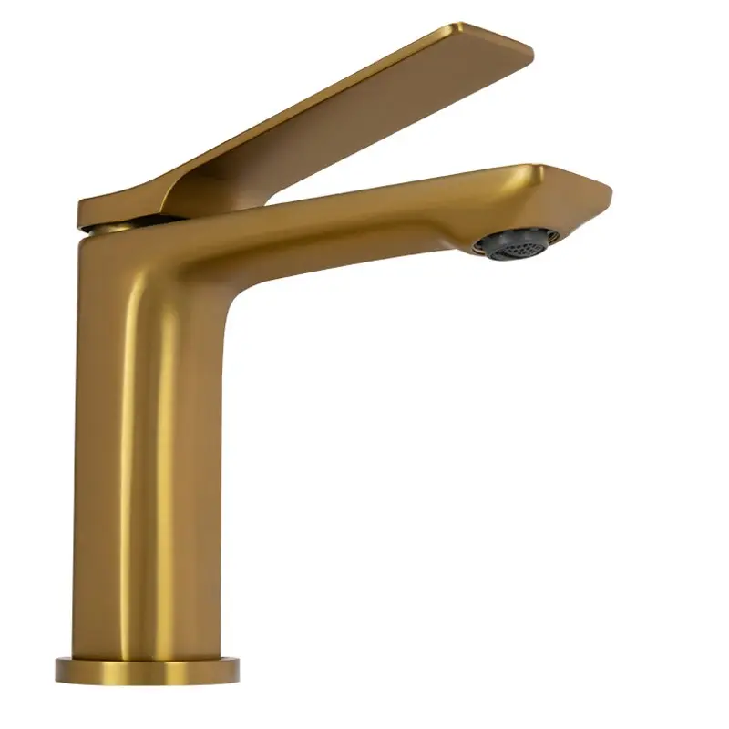 RUSHY - Brushed Brass Basin Mixer Tap Short