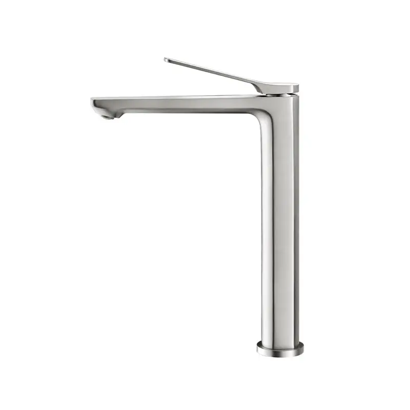 RUSHY - Brushed Nickel Basin Mixer Tap High / Long
