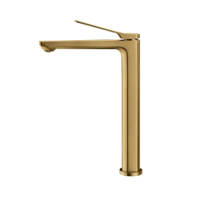 RUSHY - Brushed Brass Basin Mixer Tap High / Long