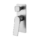 RUSHY - Square Brushed Nickel Wall Mixer With Diverter 