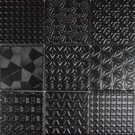 COTTO SPIRIT BLACK MOSAIC TILES 98x98mm