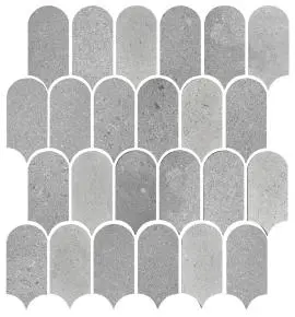 TMS ARTEMIS FEATHER HONED NEW GREY MOSAIC TILES 50x103mm
